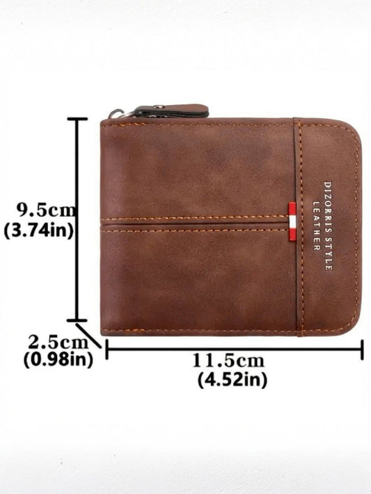 Men's Leather Wallet - Purse - CarrKen - Navy