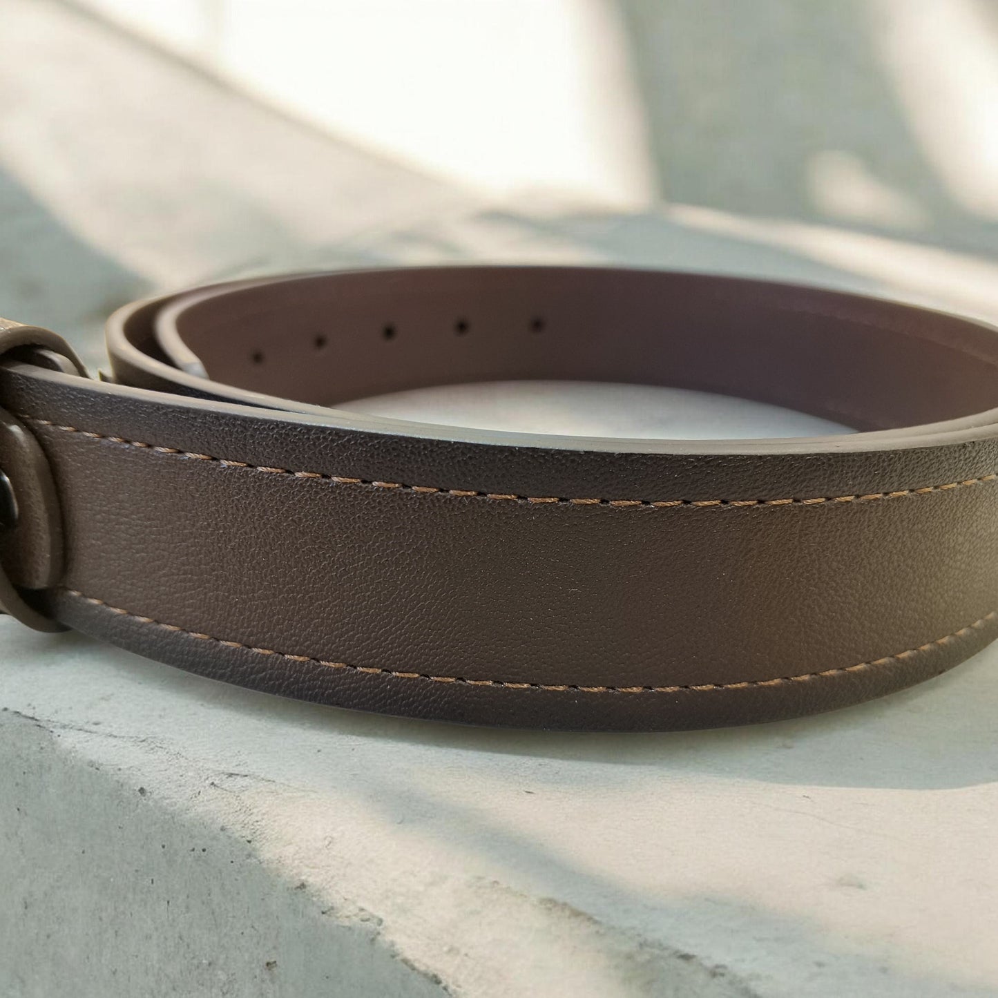 Brown leather belt