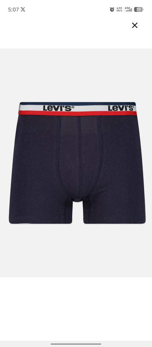 (Pack of 3) Authentic Levi's Men’s Boxers - Dark blue & Gray - L