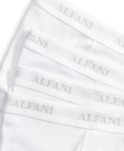 (Pack of 4) Alfani Men’s 100% Cotton White Boxers - X-Large