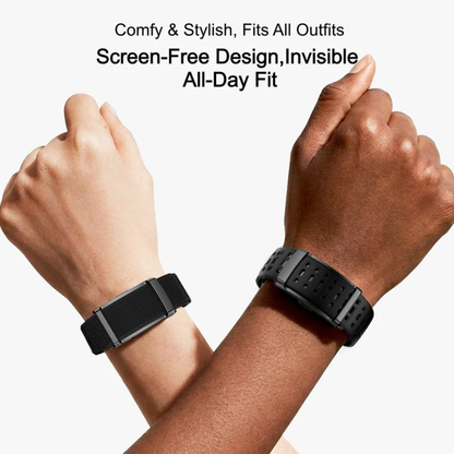 Dual Straps, Unisex, AI Health Analysis Bracelet, AI Smart Fitness Bracelets, Yawell Y25S Screenless Smart Bracelet OEM, Waterproof Smart Bracelets.