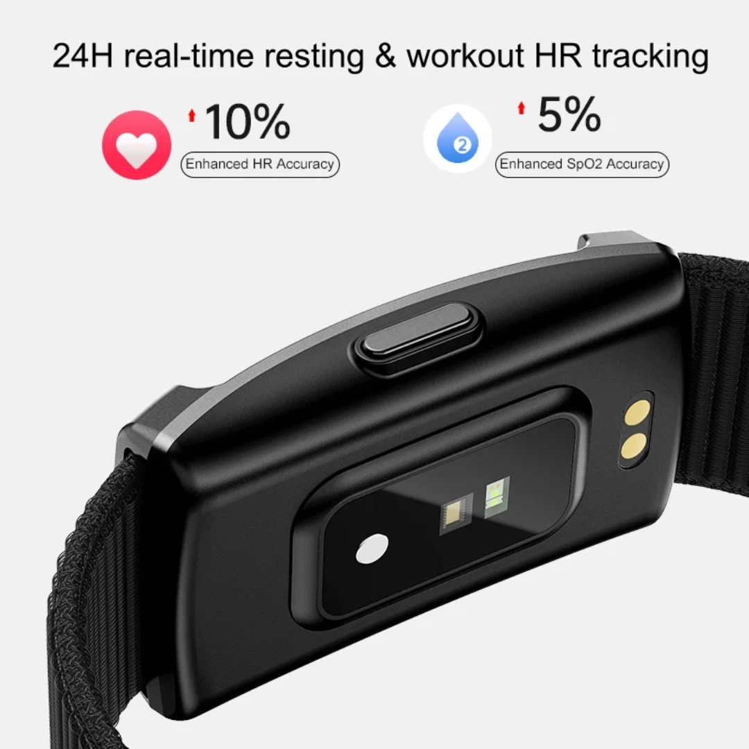 Dual Straps, Unisex, AI Health Analysis Bracelet, AI Smart Fitness Bracelets, Yawell Y25S Screenless Smart Bracelet OEM, Waterproof Smart Bracelets.