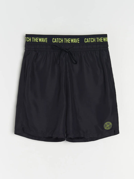 Men's Quick-Drying Swimming Short - Color: Navy Blue - Size: Medium