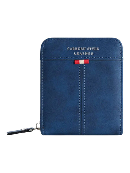 Men's Leather Wallet - Purse - CarrKen - Navy
