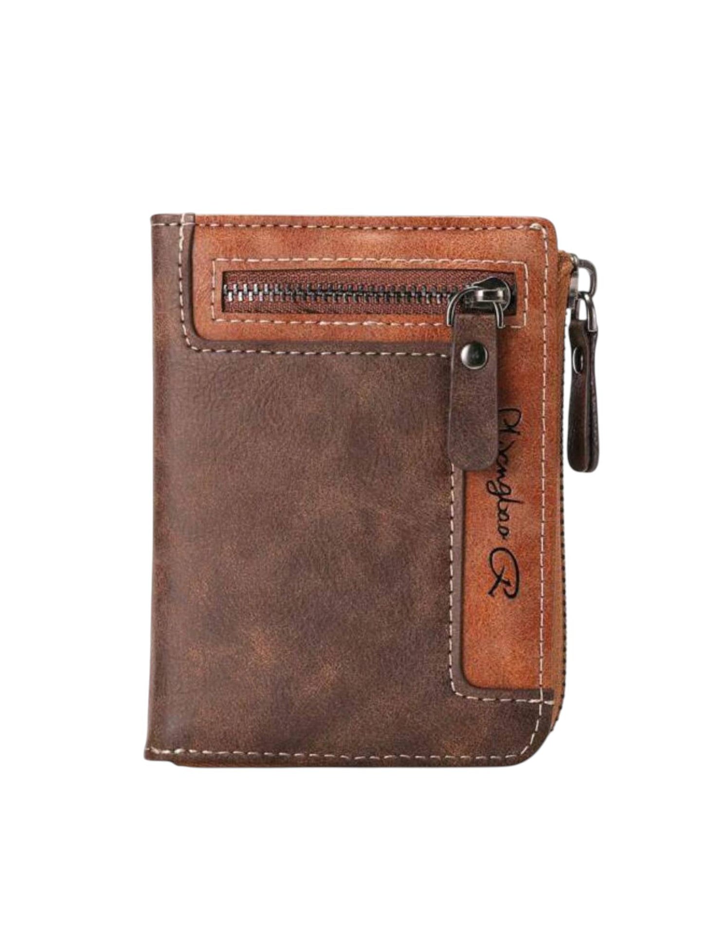 Men's Leather Wallet - Purse - LePidengbao - Mocha Brown