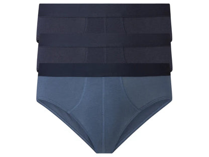 Blue and Black high-waisted underwear .