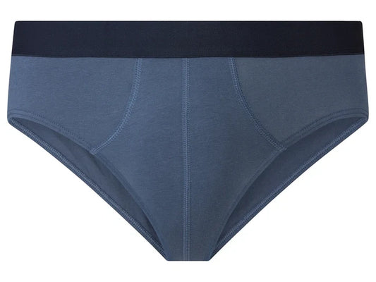 (Pack of 3) Livergy Brand - 95% Cotton Men's briefs - Navy & Blue - Medium.