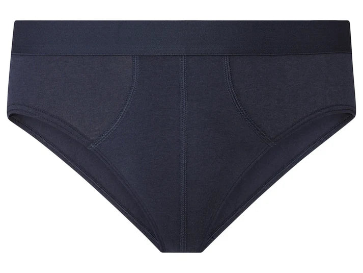 (Pack of 3) Livergy Brand - 95% Cotton Men's briefs - Navy & Blue - Medium.