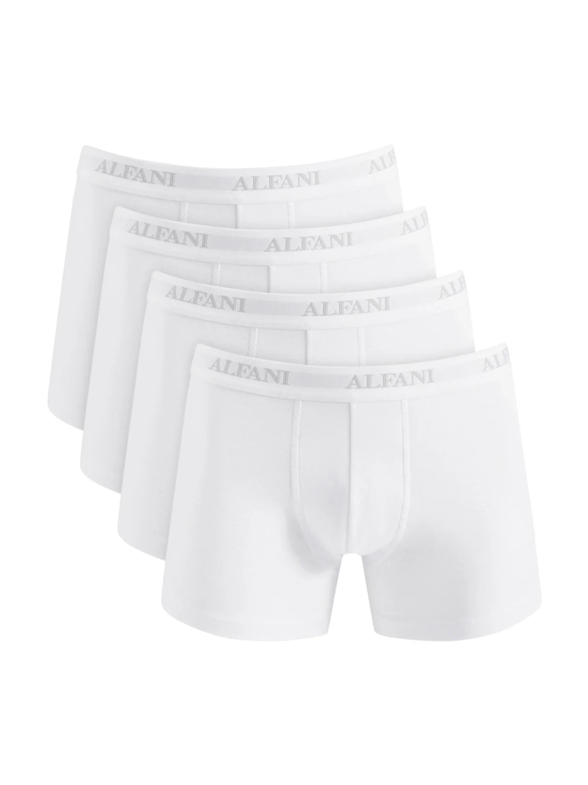 (Pack of 4) Alfani Men’s 100% Cotton White Boxers - X-Large
