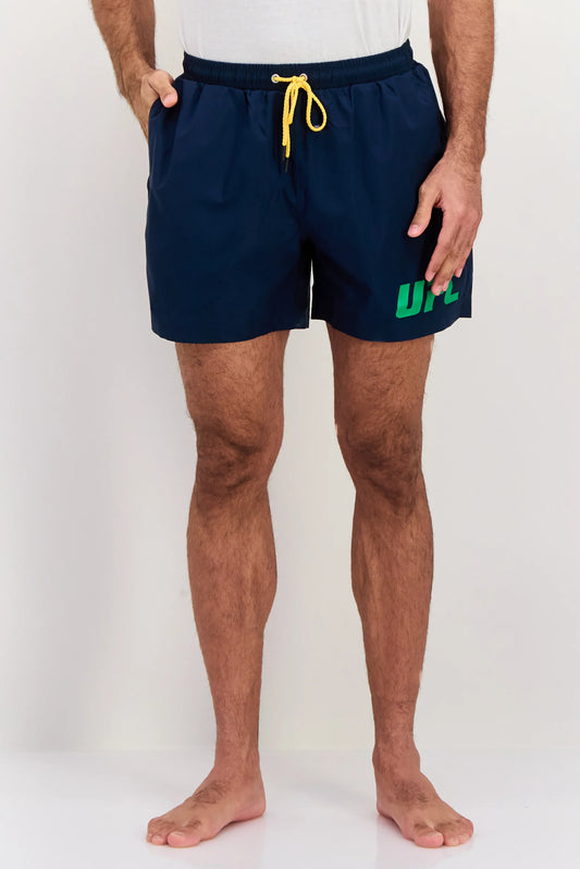 Men’s UFC Brand Swimming Shorts – Navy Blue – Size Large