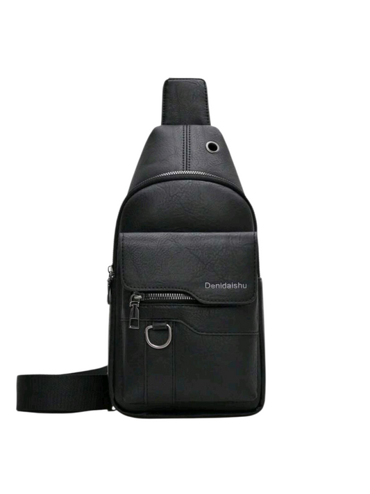 Men's Crossbody Leather Bag - Denidaishu
