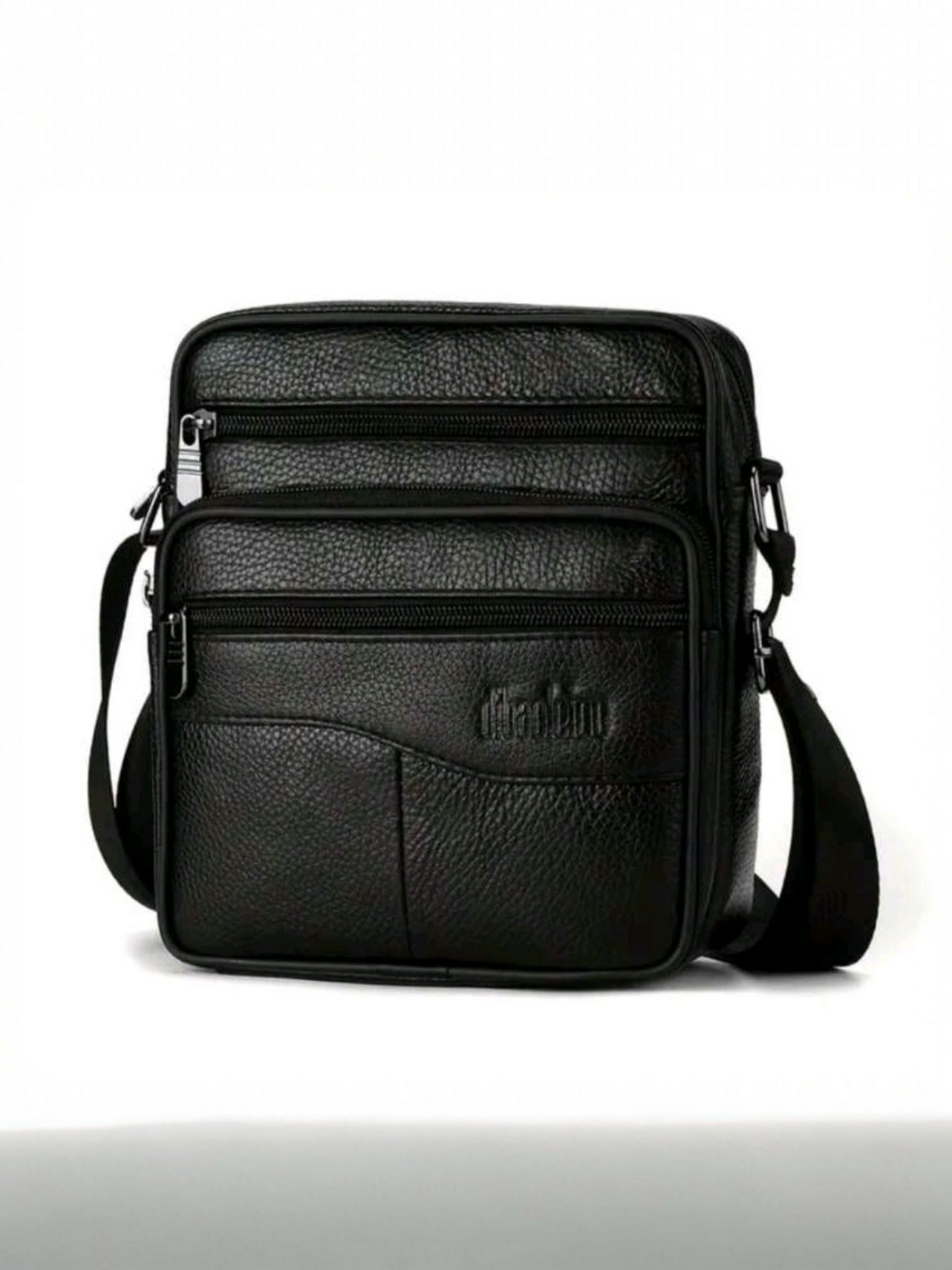 Men's Crossbody Leather Bag - Satchel