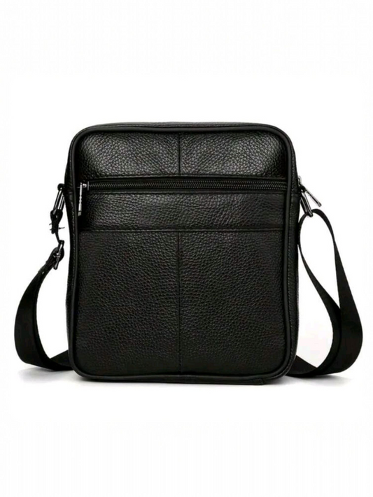 Men's Crossbody Leather Bag - Satchel