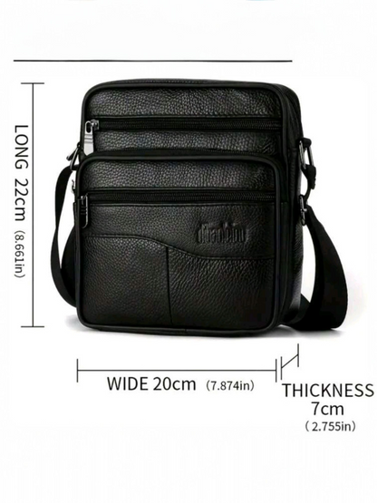 Men's Crossbody Leather Bag - Satchel