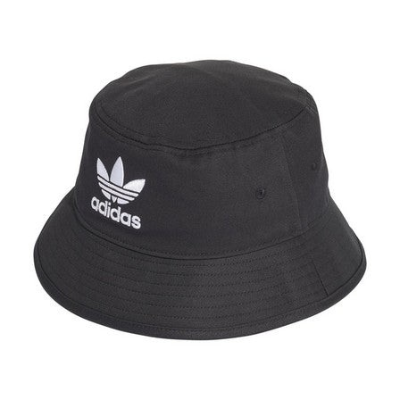 Black bucket hat with Adidas logo 