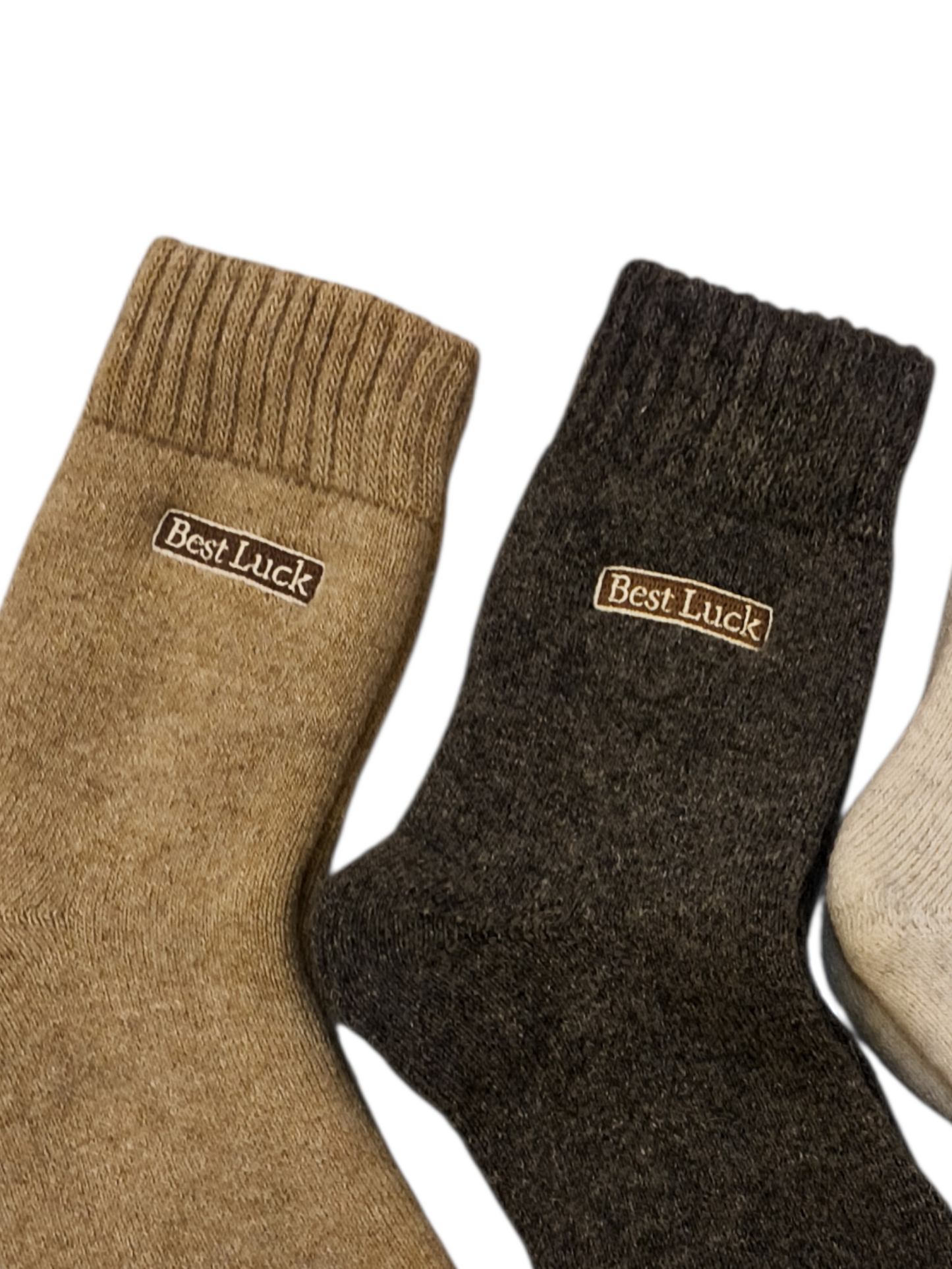 2 Pairs Unisex High-quality Wool Socks For Winter - Multicolor - Size 42-43