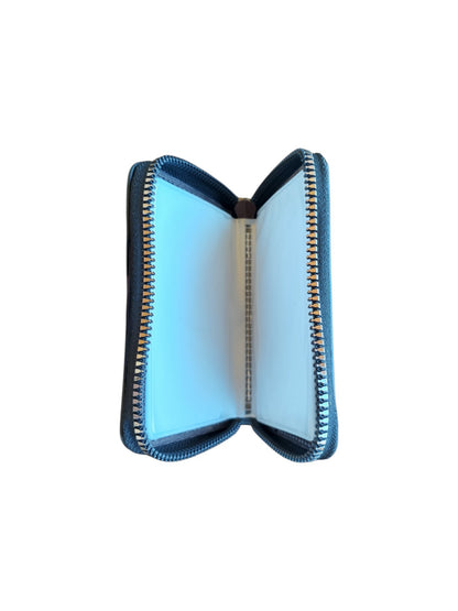 Credit Card Holder Wallet, Genuine Leather, Unisex, Small RFID Blocking, 20 Card Slots Organizer, Black
