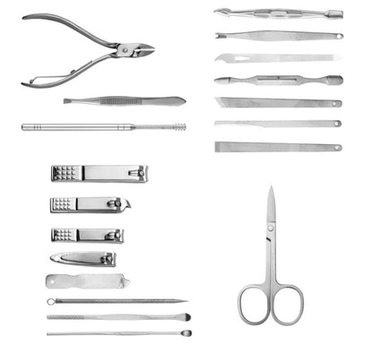Professional 18-in-1 High-Quality Nail Care Kit for Men & Women | Stainless Steel Nail Clipper Set with Scissors