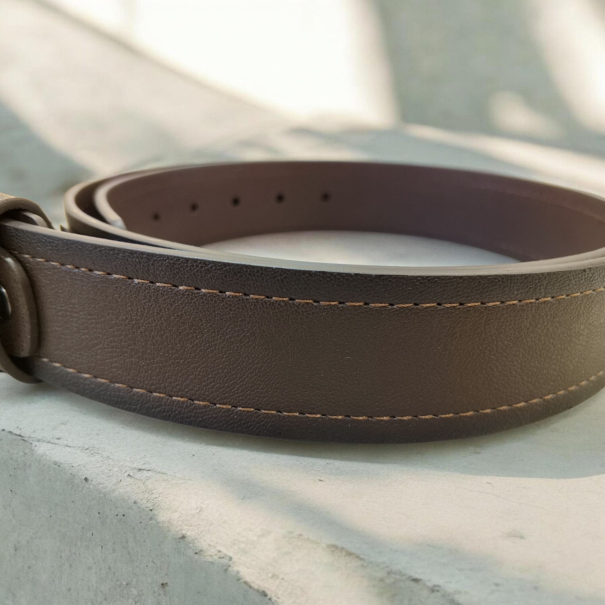 Brown leather belt