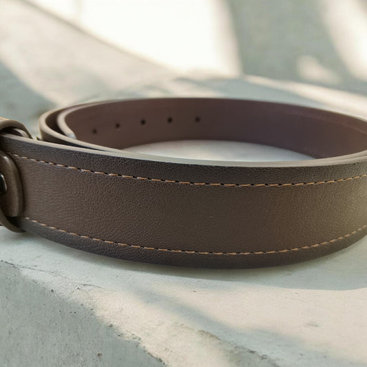 Brown leather belt