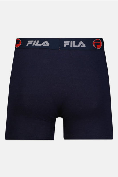 (Pack of 2) Authentic Fila Men’s Boxers - Dark blue & Light gray - L