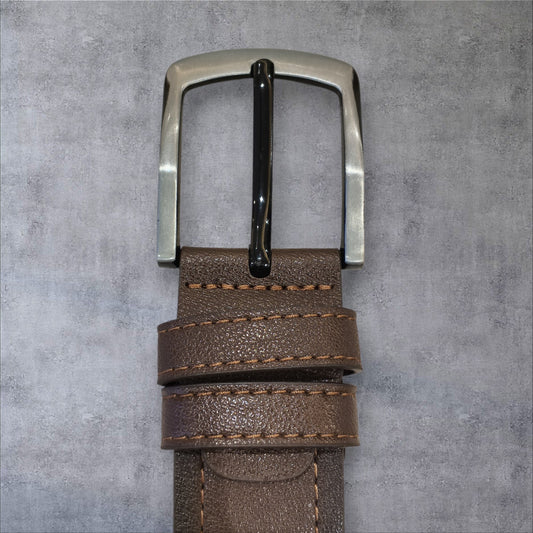 Men's Leather Belt - Brown - Size Large (105 cm)