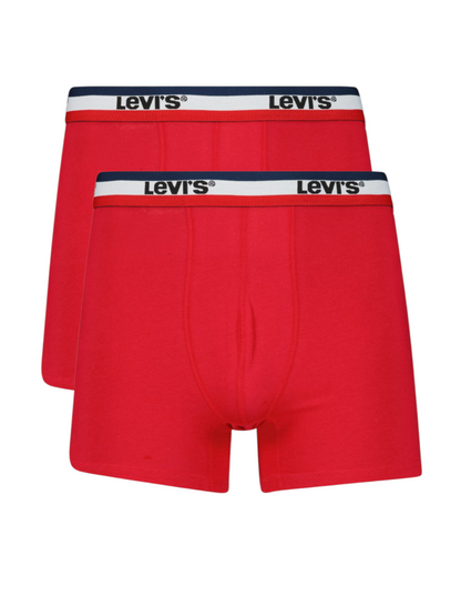 (Pack of 2) Authentic Levi's Men’s Boxers - Red - L