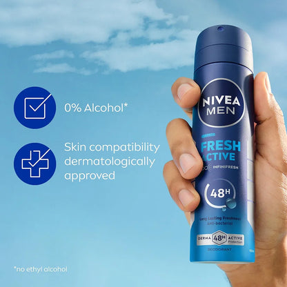 Nivea Men Deo Spray - 48H - Fresh Active - 150 ml