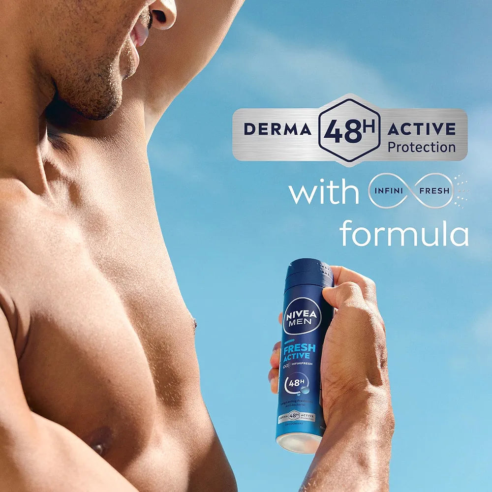 Nivea Men Deo Spray - 48H - Fresh Active - 150 ml